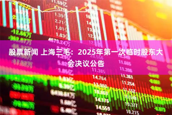 股票新闻 上海三毛：2025年第一次临时股东大会决议公告