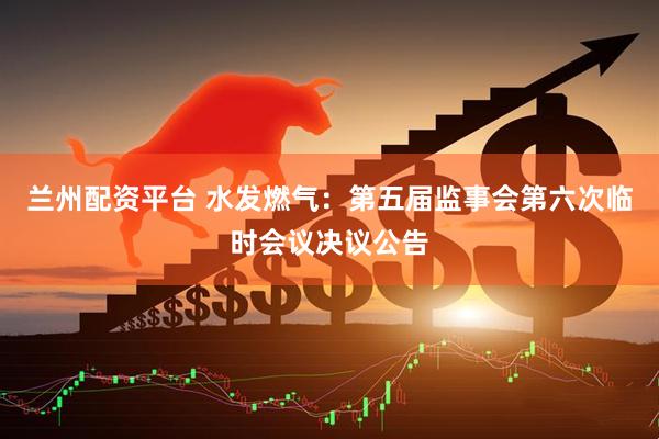 兰州配资平台 水发燃气：第五届监事会第六次临时会议决议公告
